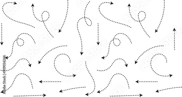 Fototapeta Set of Split Lines Arrow