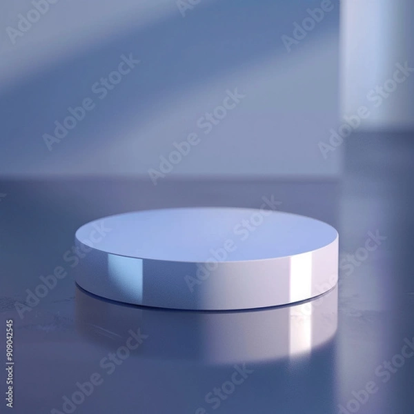 Fototapeta interior of a modern house with close up product display podium