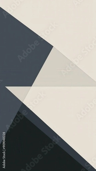 Obraz A minimalist geometric design showcases clean lines and a subtle color palette, emphasizing modern aesthetics with a blend of light and dark tones