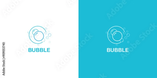 Fototapeta Creative bubble logo design with modern concept premium vector
