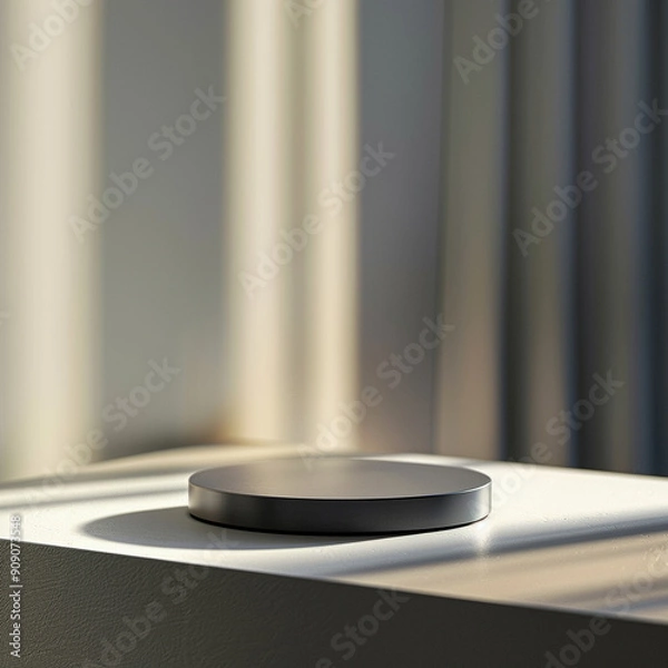 Fototapeta interior of a modern house with close up product display podium