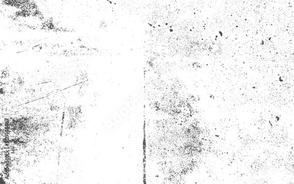 Fototapeta Distressed black texture. Dark grainy texture on white background. Dust overlay textured. Grain noise particles. Rusted white effect Grunge design elements. Vector illustration