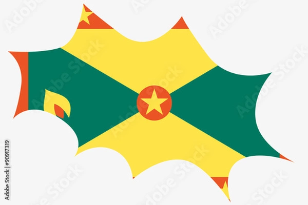 Fototapeta Explosion wit the flag of Grenada