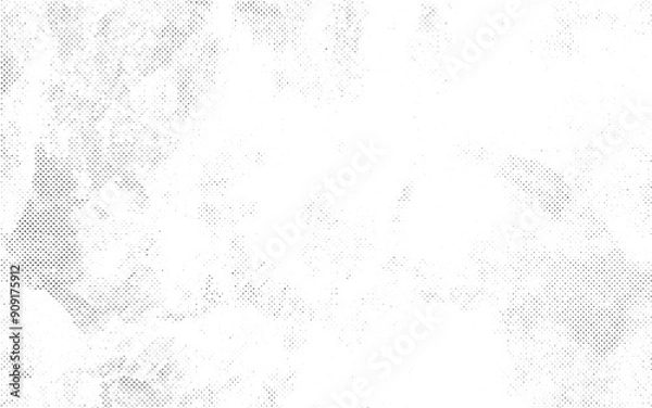 Fototapeta Distressed white grainy halftone texture. Dust overlay textured. Grain noise particles - Black and white seamless pattern effects and rusted black background. Vector illustration