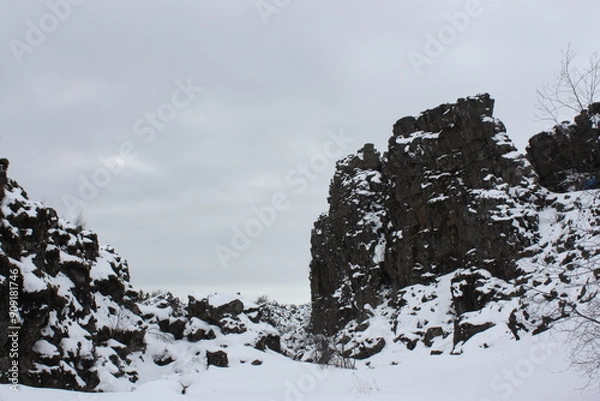 Obraz Snow cliff iceland