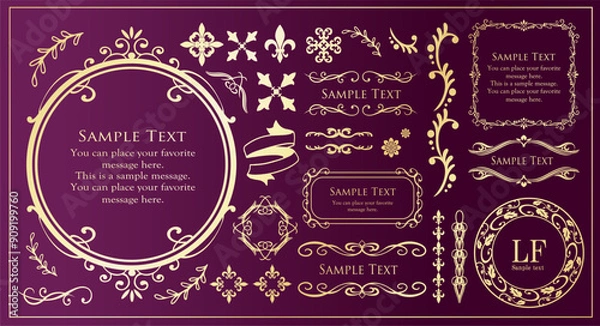 Fototapeta アンティークフレームセット