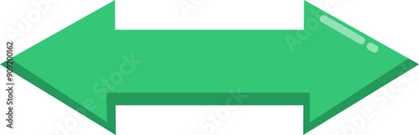 Obraz Vector icon green arrow double