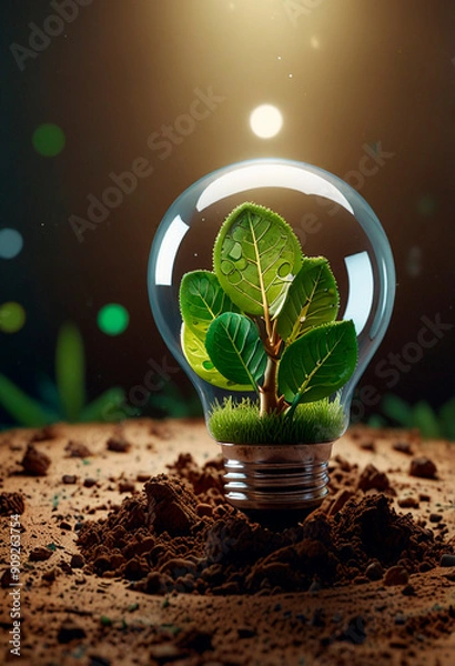 Obraz eco light bulb