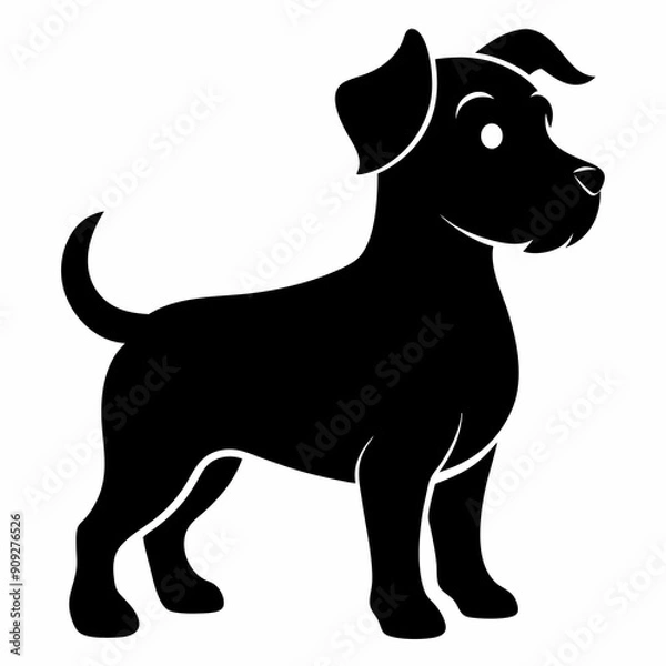 Obraz Black and white dog