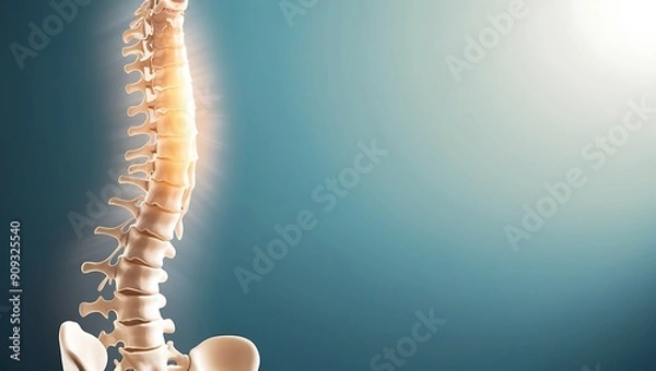 Obraz human spine skeleton at middle back