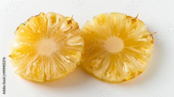 Fototapeta Sliced yellow pineapple