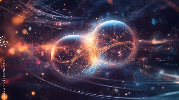 Fototapeta 量子コンピューティング半導体