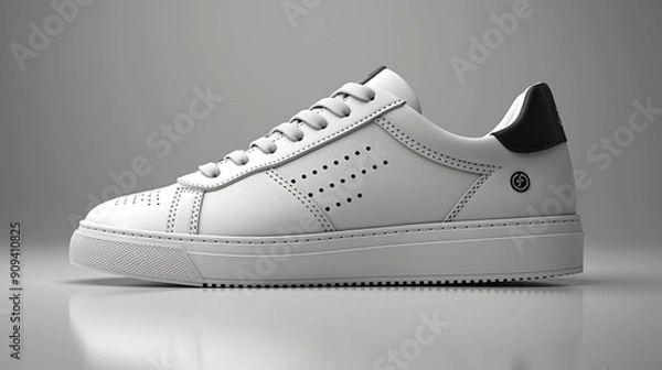 Obraz white athletic shoe on white background