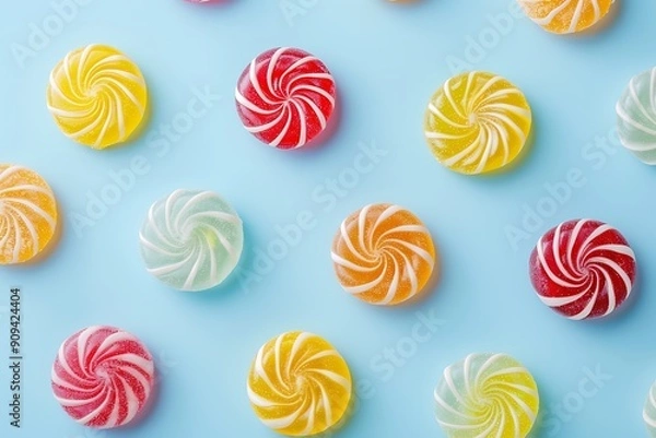 Fototapeta set swedish candy pattern