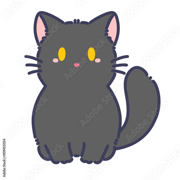 Obraz Cute black cat