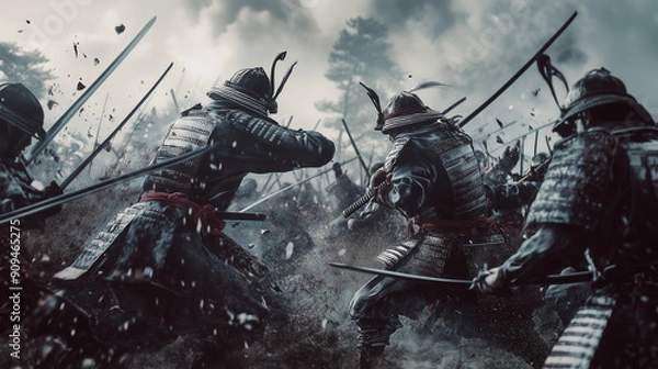 Obraz 日本の戦国時代の合戦のイメージ