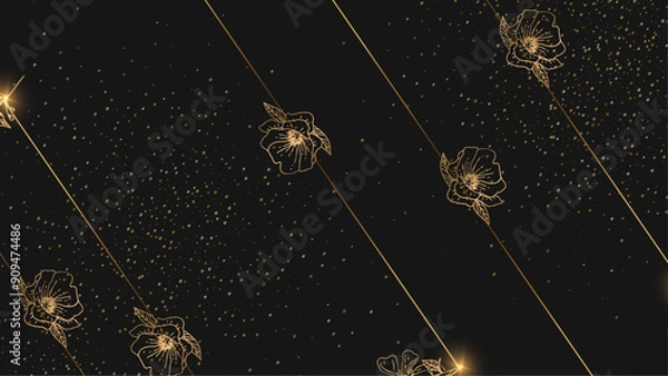 Obraz Black gold luxury background