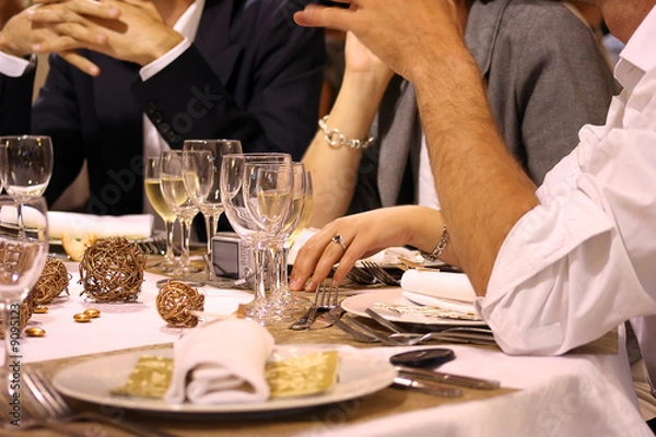Fototapeta repas de mariage
