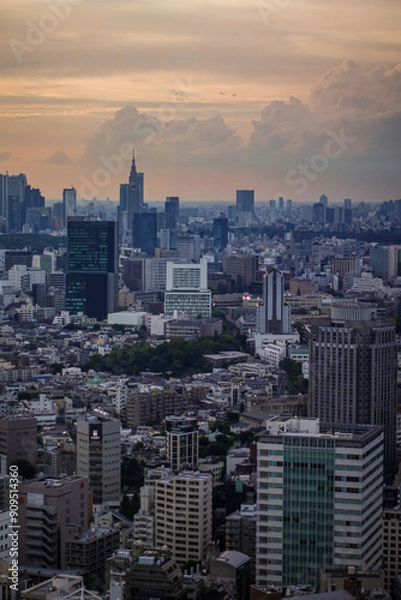 Fototapeta 夕暮れの街並み