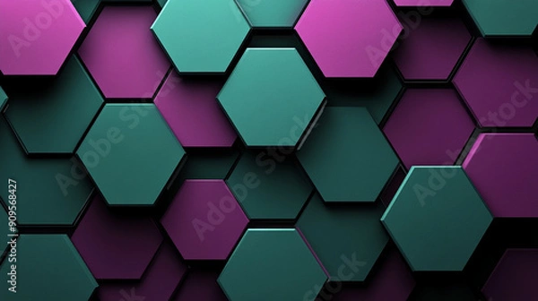 Fototapeta Hexagonal Gradient Harmony background