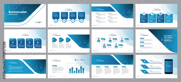 Obraz template presentation design and page layout design for brochure ,book , magazine, annual report and company profile , with info graphic elements design