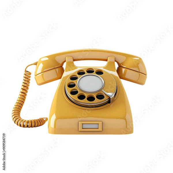 Fototapeta retro telephone isolated on transparent background