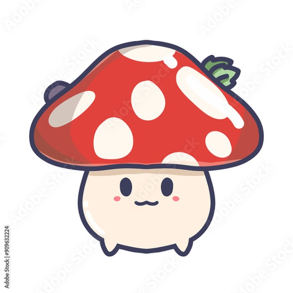 Obraz Cute red mushroom