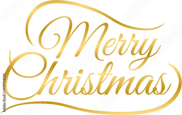 Obraz golden text merry christmas