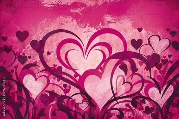 Fototapeta pink background texture with grunge paper abstract background texture and love background
