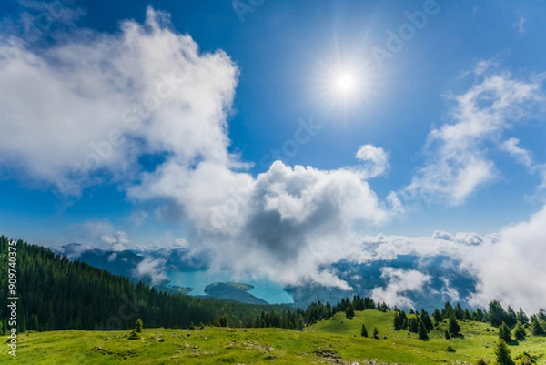 Fototapeta Ausblick mit Wolken
