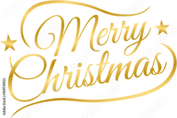 Obraz golden text merry christmas 2