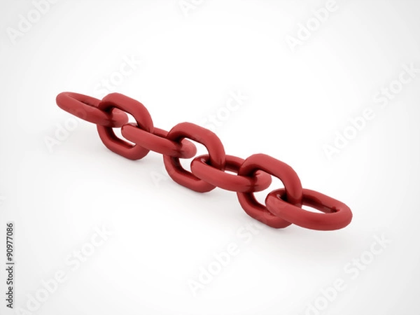 Obraz Chain concept rendered on white background