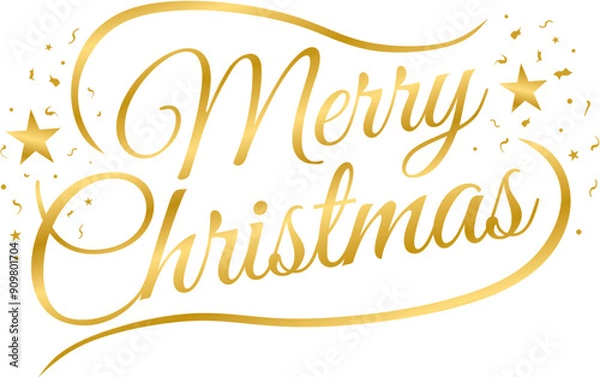 Obraz golden text merry christmas 3
