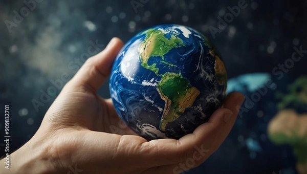 Obraz earth in hand