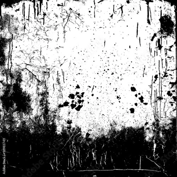 Fototapeta Distressed Grunge Texture with Mud Particles Overlay
