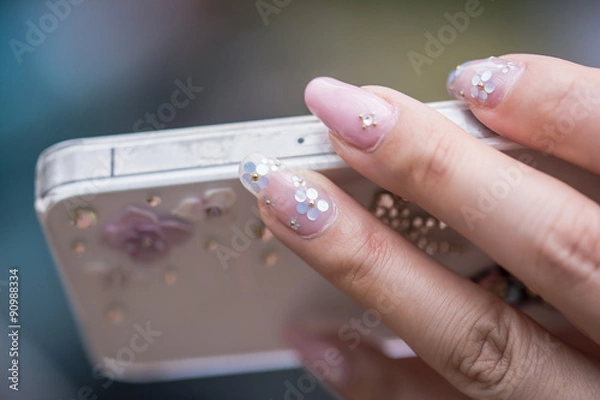 Obraz ネイルとスマホ