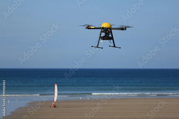 Obraz Drone Flying Over Beach
