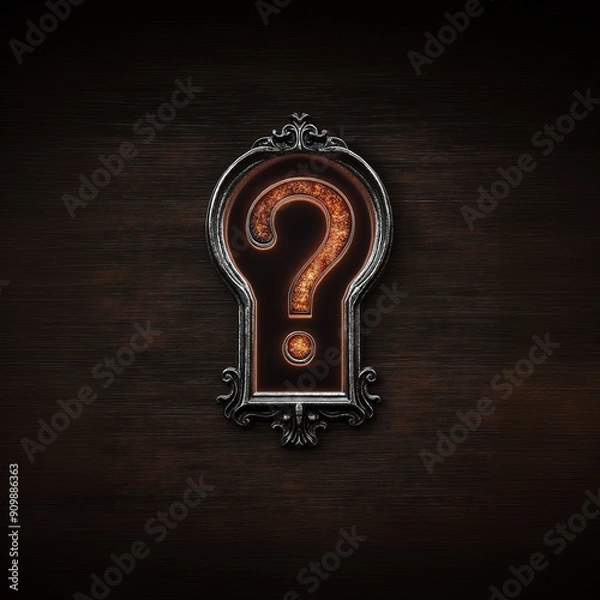 Fototapeta Question Mark Door Sign Mystery Riddle