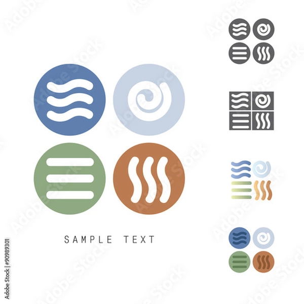 Fototapeta elements set