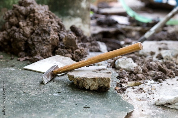 Obraz hammer on rock