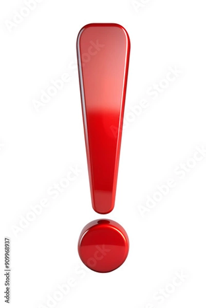 Obraz red exclamation mark
