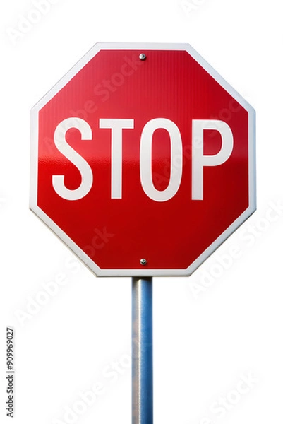 Obraz stop sign isolated on white