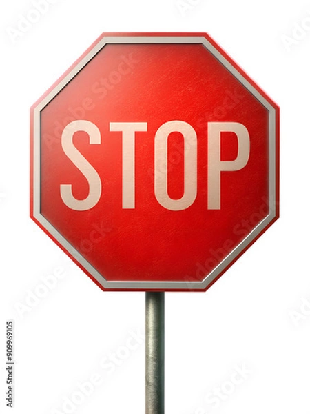 Obraz stop sign isolated