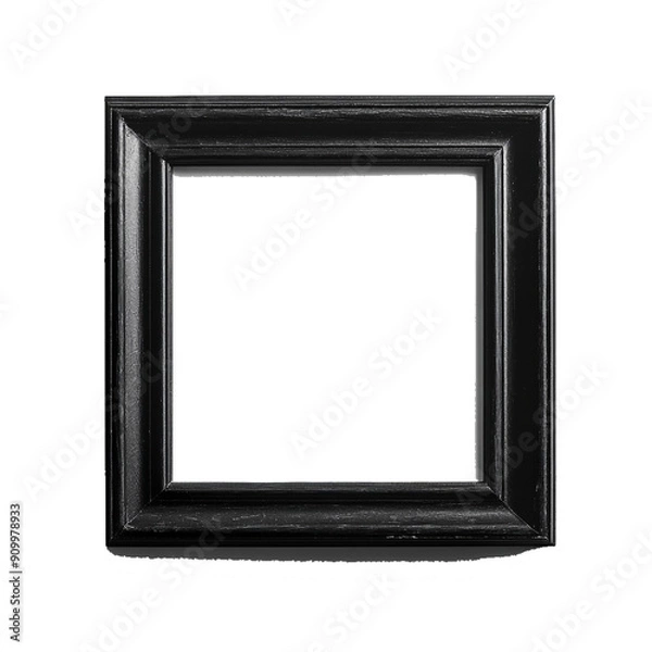 Fototapeta Classic Black Wooden Frame with Transparent Background , Simple and Elegant Design Element PNG