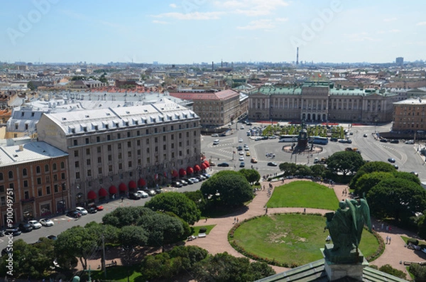 Obraz the square near St. Isaac's Cathedral. View from above
