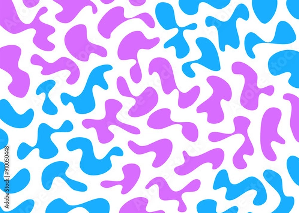 Fototapeta Abstract background with cute seamless liquid pattern
