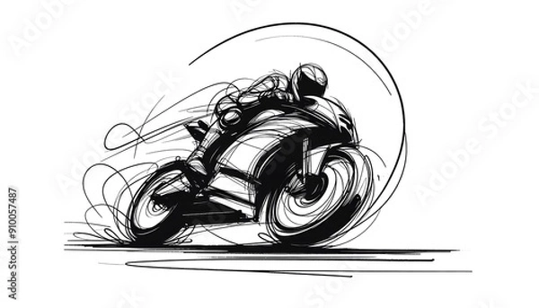 Obraz Sketch of a motorcycle