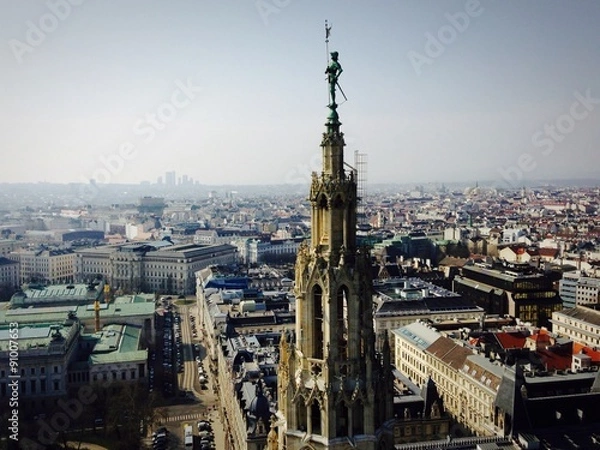 Fototapeta Wiener Rathaus von oben