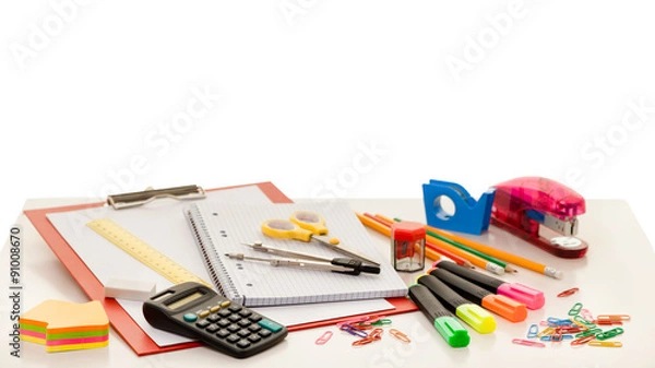 Obraz Schulsachen auf Schreibtisch
