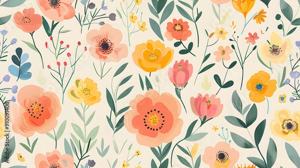 Fototapeta flower pattern